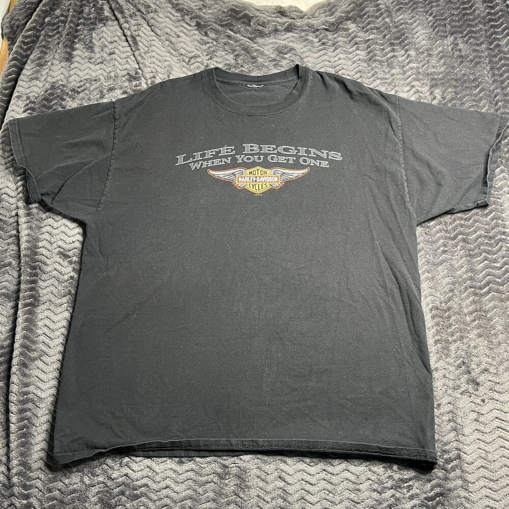 Men’s Harley Davidson Black T Shirt Size 2XL